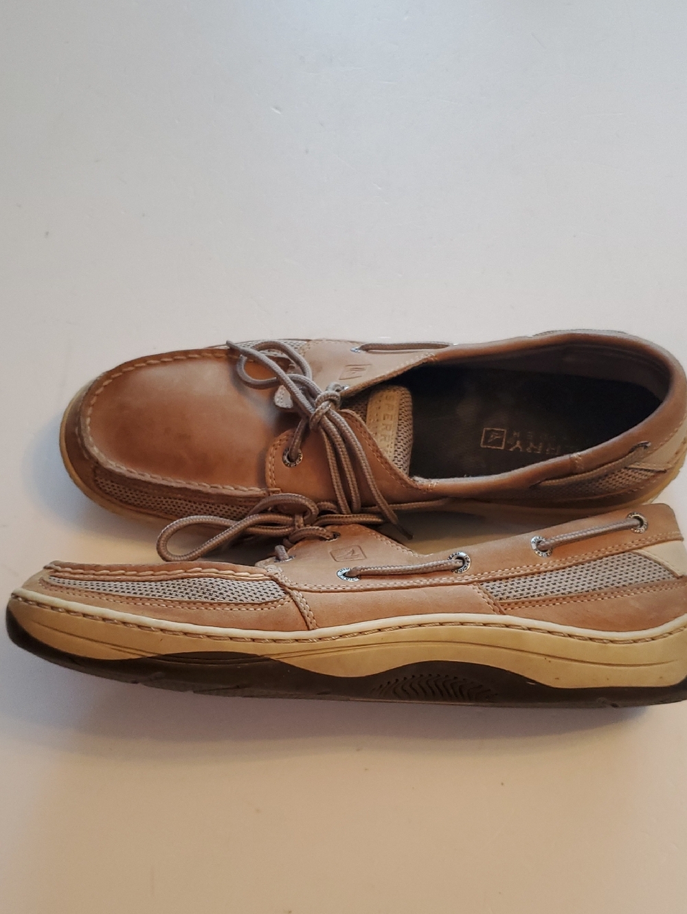 Sperry topsider tarpon  Men's Light Brown Mesh-Panel Boat Shoes